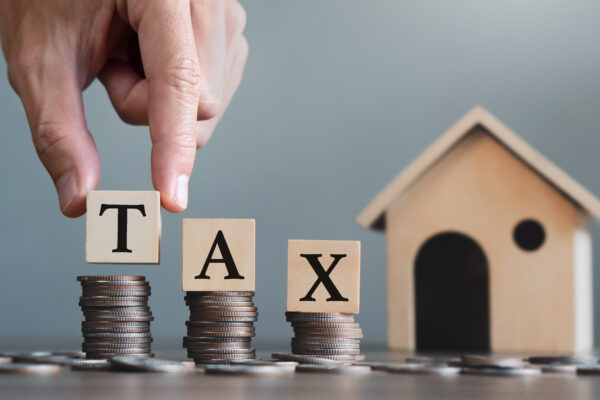 Property tax concept.Home background.Investment planning.business real estate.economy crisis.