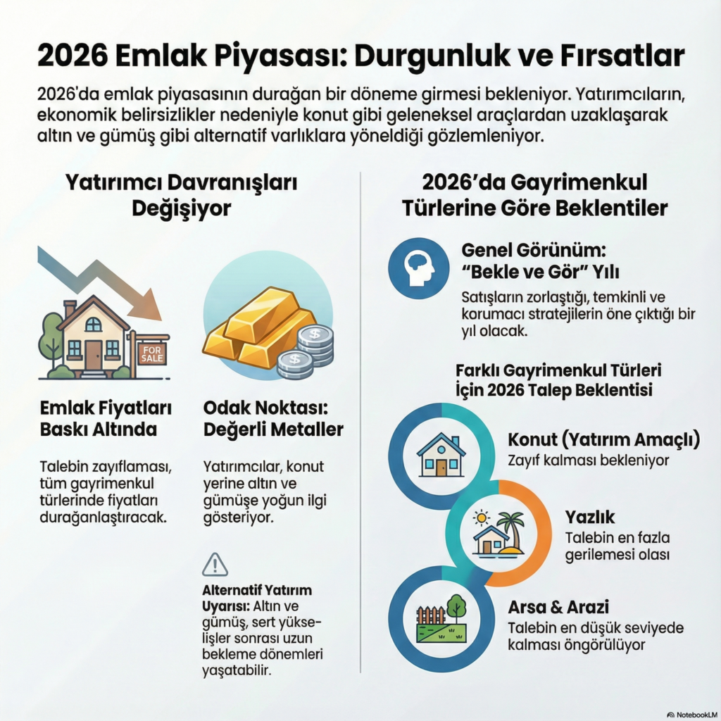 Emlakta 2026 Beklentileri: Durgunluk, Bekleme ve Alternatif Yatırım Arayışı