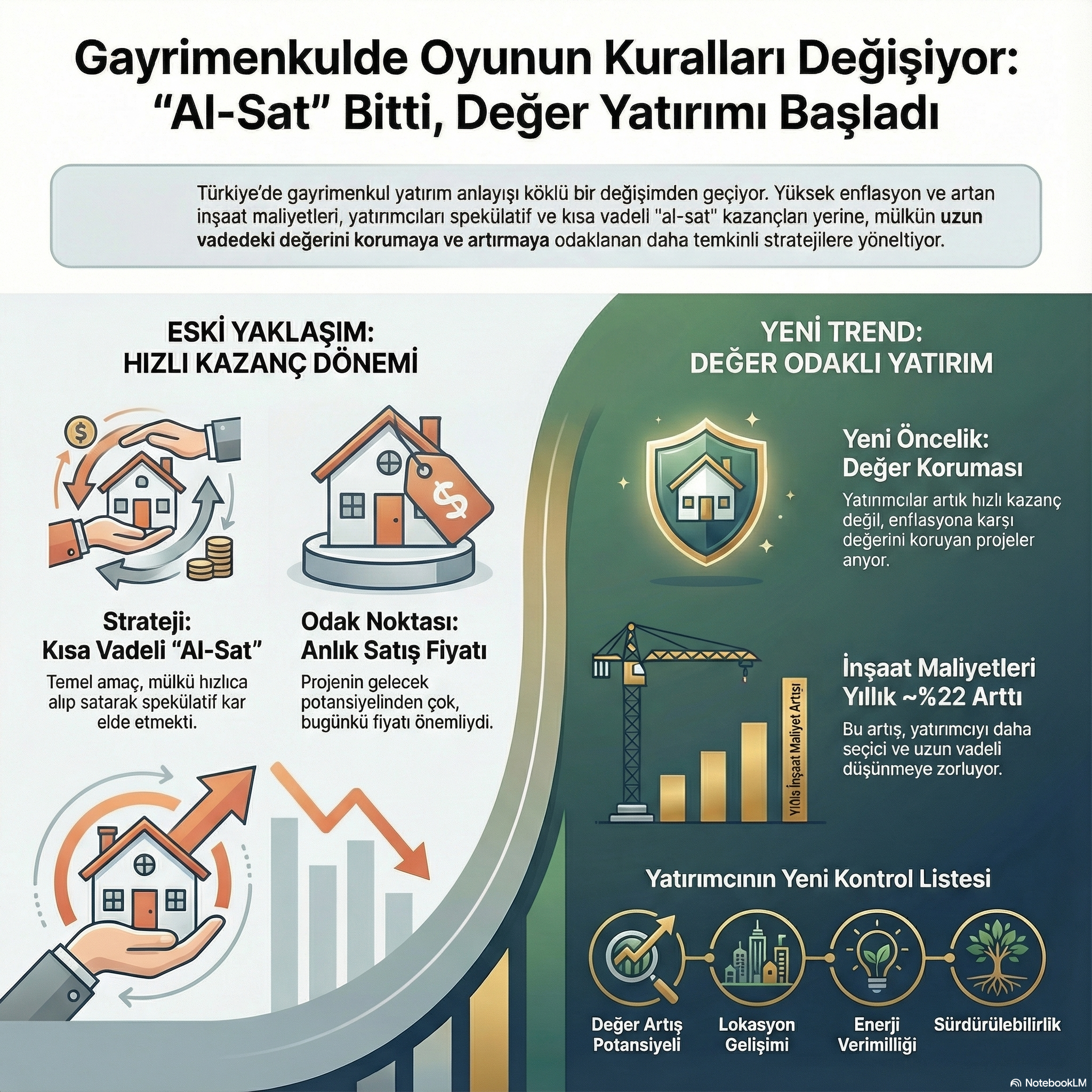 Gayrimenkulde Al-Sat Dönemi Kapandı: Yatırımcı Stratejisi Kökten Değişiyor
