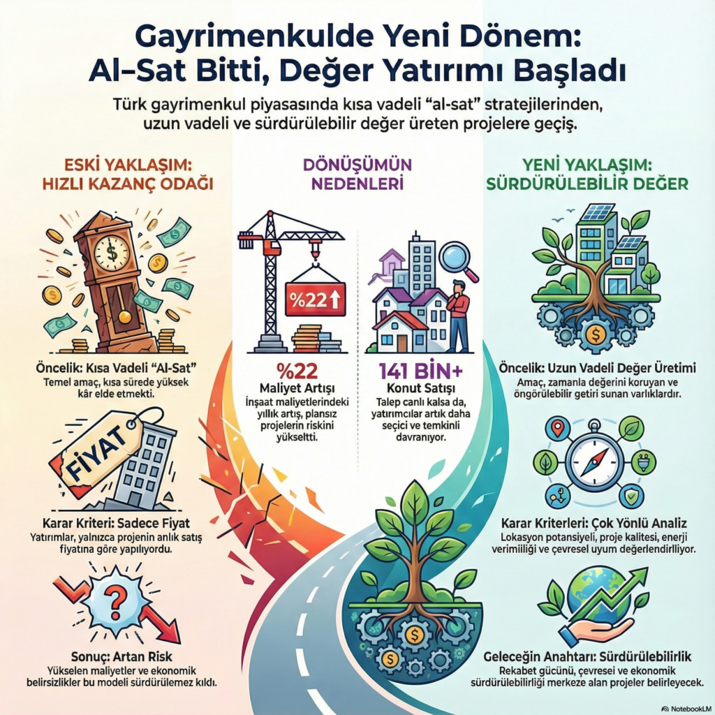 Gayrimenkulde Kısa Vadeli “Al-Sat” Dönemi Kapandı: Yatırımcı Odağını Değiştiriyor
