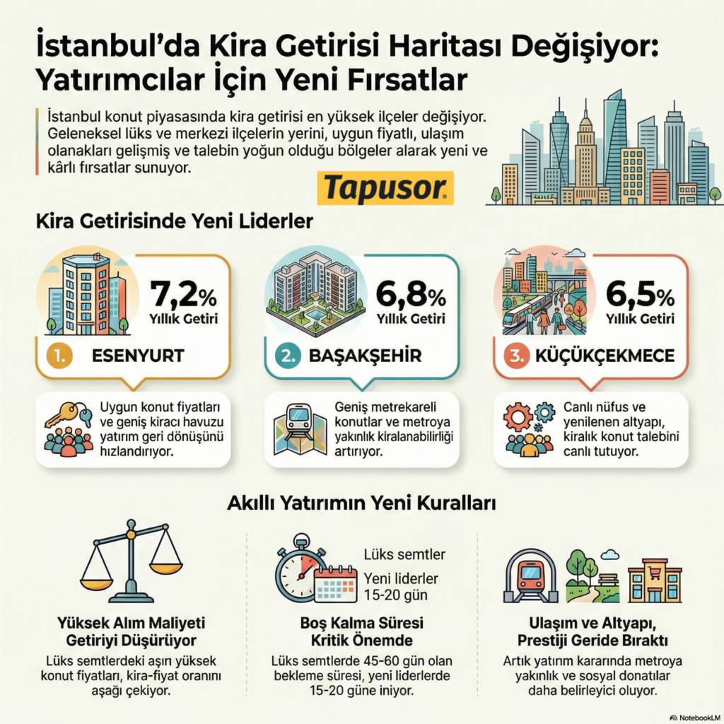 İstanbul’da Kira Getirisi En Yüksek İlçeler: Dengeler Değişiyor