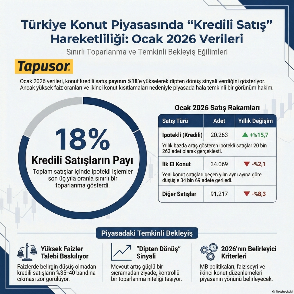 Kredili Konut Satışlarında Sınırlı Toparlanma: Pay Yüzde 18’e Yükseldi