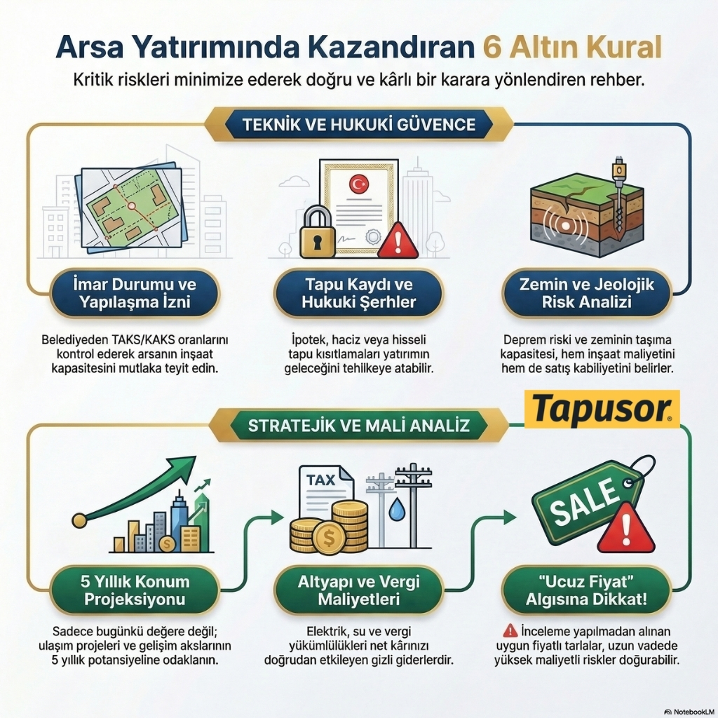 Arsa Yatırımında 6 Kritik Kural: Yüksek Getiri İçin Riskleri Baştan Yönetin