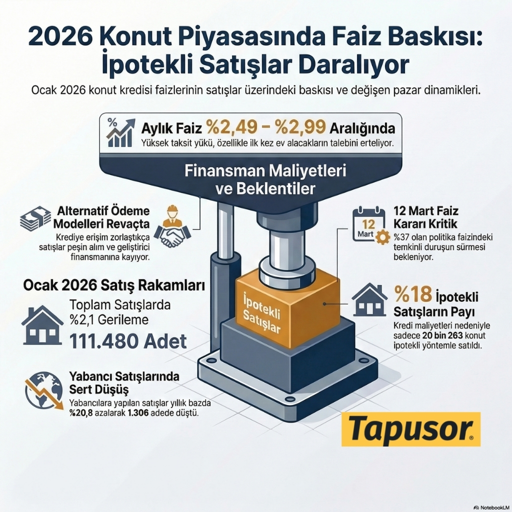 Yüksek Konut Kredisi Faizleri İpotekli Satışları Baskılıyor