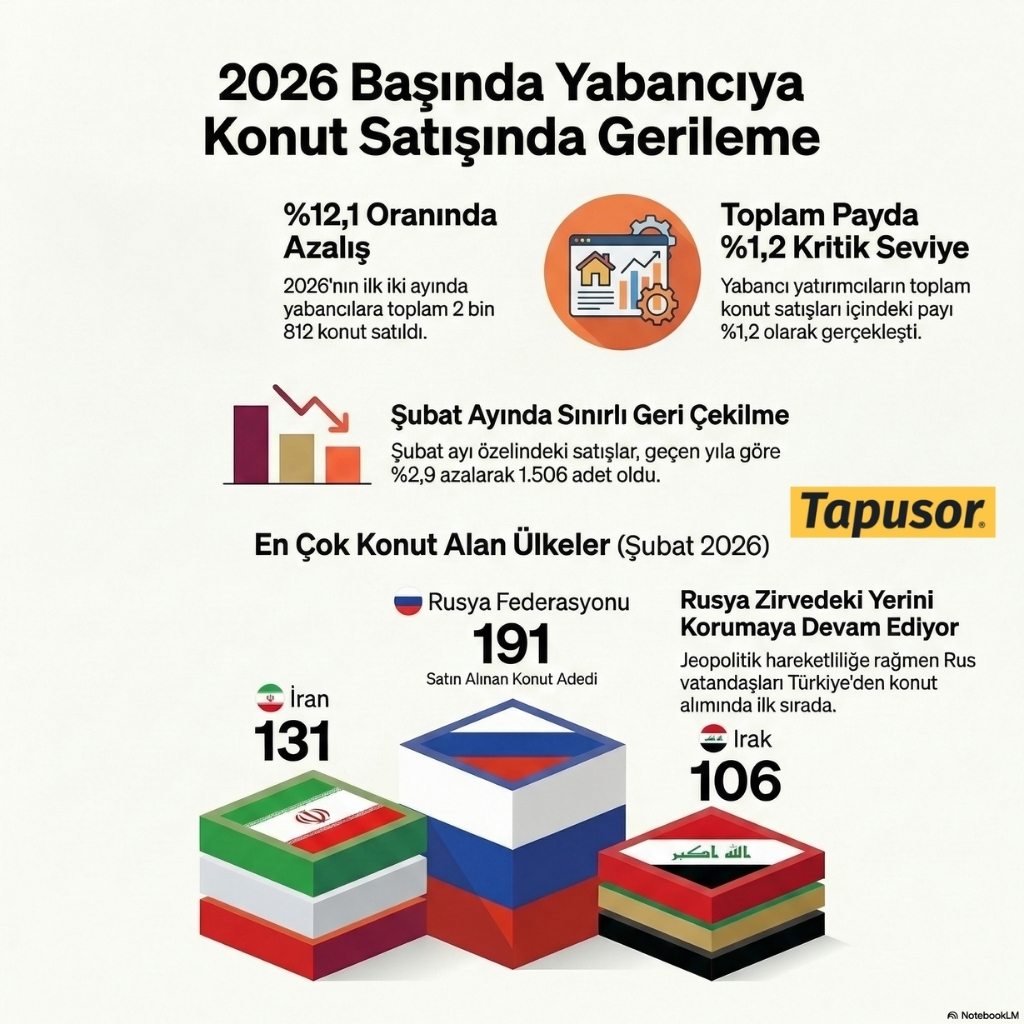 2026’da Yabancıya Konut Satışı Geriledi