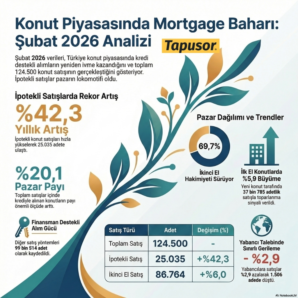 İpotekli Konut Satışlarında Güçlü Sıçrama: Yüzde 42,3 Artış