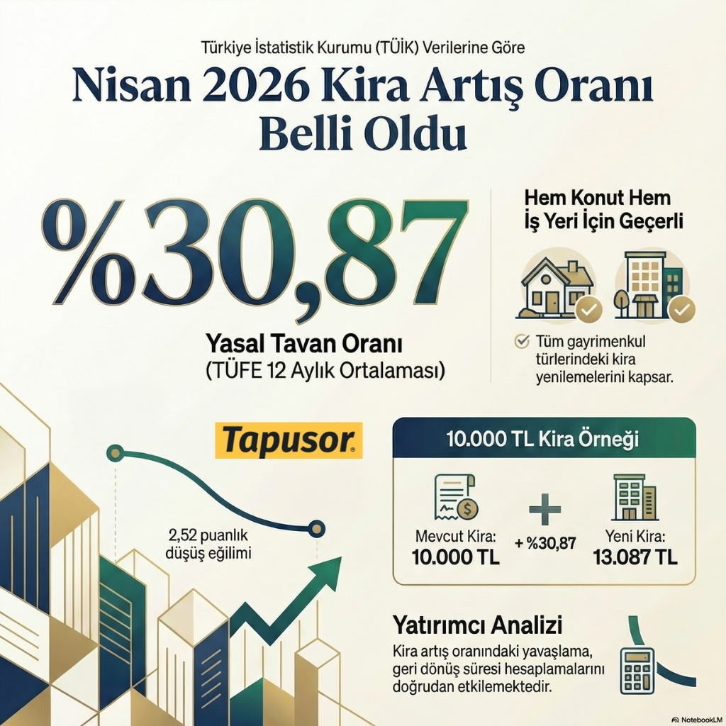2026 Kira Artış Oranı Yüzde 30,87