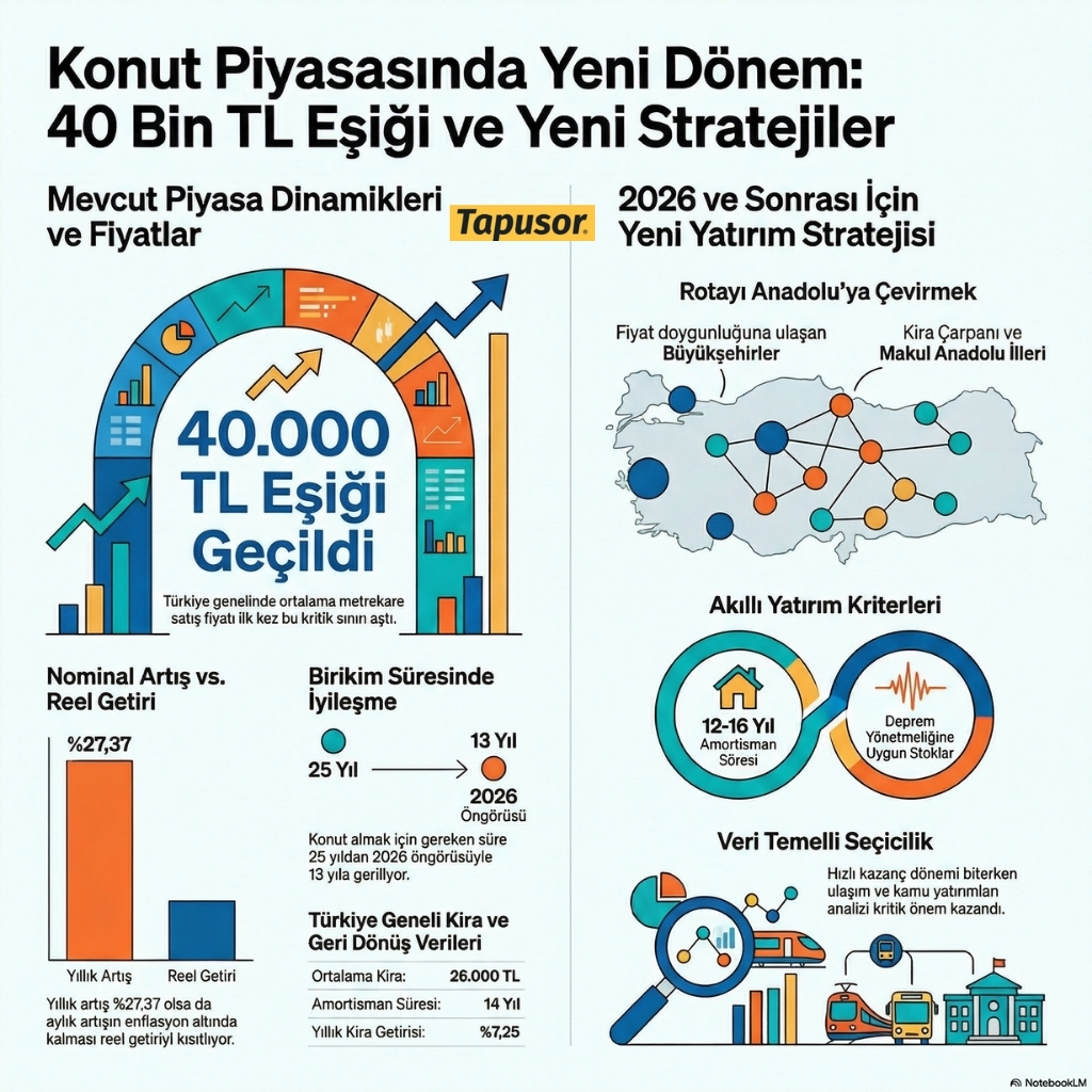Metrekare 40 Bin TL’yi Geçti: Konutta Yeni Eşik, Yeni Strateji