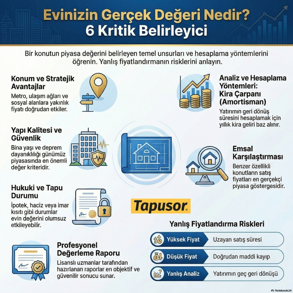 Konutun Gerçek Piyasa Değerini Belirlemenin 5 Kritik Yolu